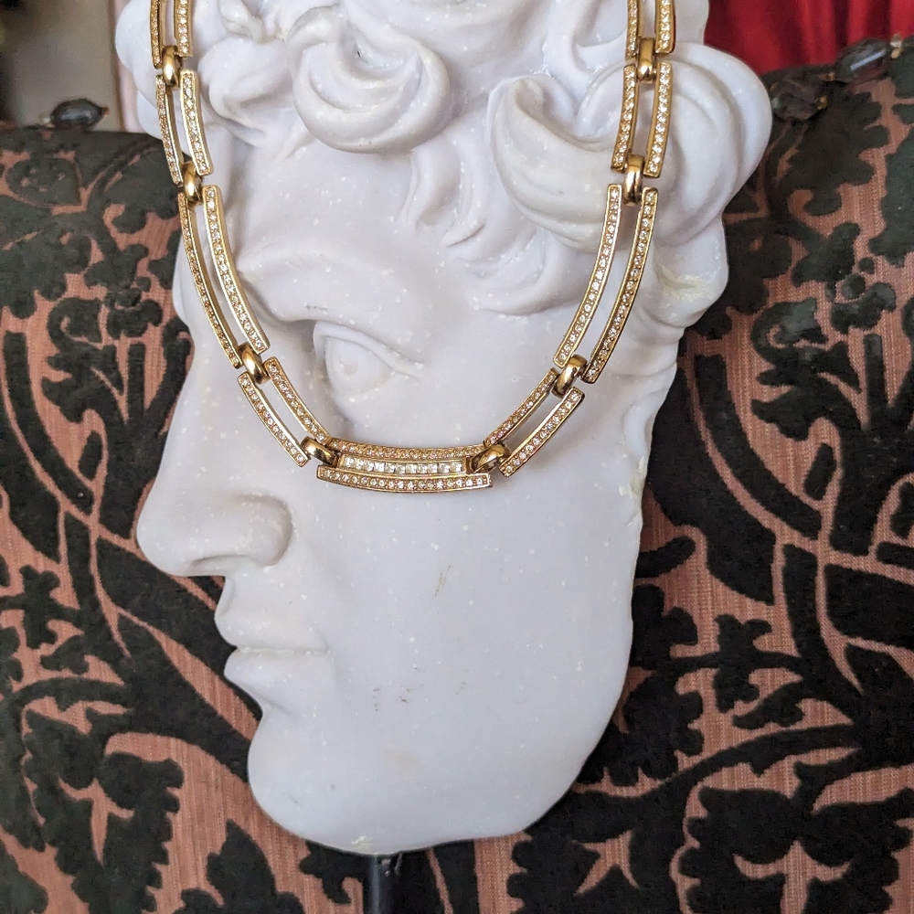 💯DIOR CRYSTAL  VINTAGE COLLAR NECKLACE